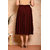 Women's Rayon Solid Maroon Skirt (SHKC1016)