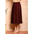 Women's Rayon Solid Maroon Skirt (SHKC1016)