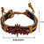 M Men Style Religious Lord Shiv Trishul Mahakal Brown Leather  For Young Boy  Adjustable Bracelet