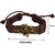 M Men Style Religious Lord Shiv Om Trishul Green Leather   Bracelet