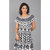 Women's Cotton Printed Pom Pom Maxi Dress (UCDP1003_White_Free Size)