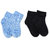 Honeybun Baby Boys or Baby Girls Cotton Black  Blue Socks Pack of 2 Pairs (90) (0-6 Months)