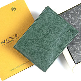 MANOGYA Green Personalized Men's Wallet