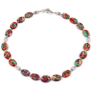                       Pearlz Ocean Vivid Beads 18 Inches Mosaic Beads Necklace                                              