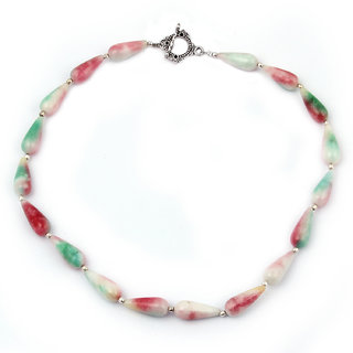                       Pearlz Ocean Fairy Delight  Dyed Quartzite Gemstone Beads 18 Inches Necklace                                              