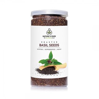                       Nature's Park Roasted Basil Seeds (Tukmaria Seed, Sabja Seed) Pet Jar (100 g)                                              
