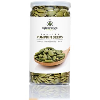 Nature's Park Roasted Pumpkin Seeds (Pepita) -Rich in Protein  Fibre in Pet Jar (140 g)