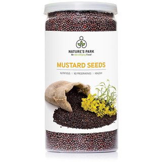                       Nature's Park Mustard Seeds - Natural  Sarso  Whole Rai  Whole Black Mustard  Pet Jar (150 g)                                              