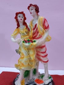 Handcrafted Romantic Couple Decorative Showpiece for Gifting Someone Special Decorative Showpiece - 25 cm