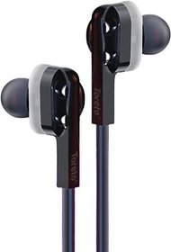 Toreto fling-Earphones With Mic (Black, Tor-296) Wired Headset (Black, In the Ear)