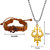 M Men Style  Shiv Mahadev  Trishul Damaru Bracelet With Pendant Combo For Men And Women