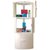 Nilkamal 3 Door Plastic Storage Corner Cabinet (Ivory)