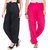 Cotoncroton Creations Combo Pack of Black And Dark Pink Semi Patiala Salwar