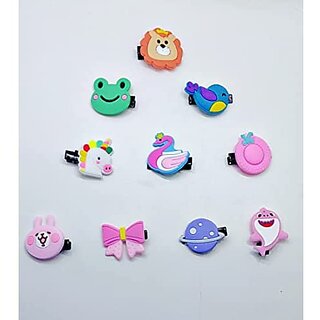 Lasaka Dolphin Bow Hair Clips Set 10 Pcs For Kids Girls Toddler Hair Accessories LSK-010 (Multicolor)