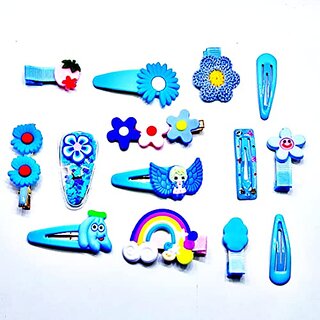                       Lasaka Blue Rainbow Theme Hair Clips And Hair Pins For Kids Infants Toddlers And Girls | LSK-003                                              