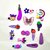 Lasaka Purple Rainbow Theme Hair Clips | Girls Kids And Infants | 14Pieces Of Hair Clips LSK-002