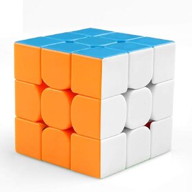 Speed High Speed Stickerless Magic 3x3x3 Brainstorming Puzzle Cube for 14 Years And Up