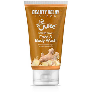                       BEAUTYRELAY LONDON-Stress Down Face and Body Wash removes oil and dirt, moisturizing deep cleanses with Vitamin-E -200ml                                              