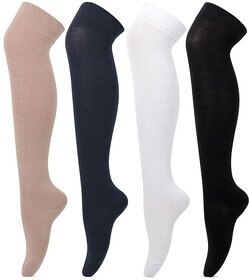 Bonjour Formal Stockings For School Girls in Combo - Pack of 4