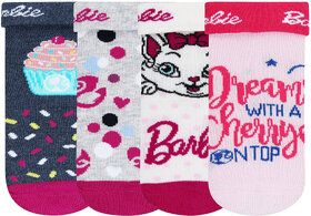 Newborn Barbie Socks For Baby Girls BY Bonjour -Pack Of 4