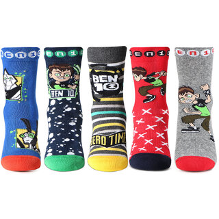                       Bonjour Multicolored Ben 10 Socks For Boys(9-12Y)                                              