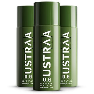                      Ustraa O.g Deodorant Body Spray - 150ml - Set Of 3 - A Strong Passionate F                                              