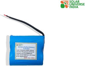 Solar universe india 6.4V-6ah LiFePo4 Battery with BMS Lithium Solar Battery
