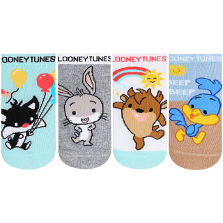                       Looney Tunes Newborn Baby Socks By Bonjour- Pack Of 4                                              