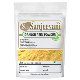 Som Sanjeevani Natural Orange Peel Powder  For Face ,Skin And  Hair Care 300 Grams In Air Tight Zipper Pack