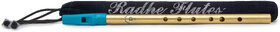 Radhe Flutes Brass Flute Soprano Vertical Blow Scale D Natural With VELVET COVER