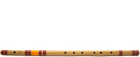 Radhe Flutes PVC Fiber D Sharp Bansuri Double Base Octave Right Handed Without Lip-Plate