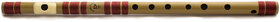 Radhe Flutes PVC Fiber D Natural Bansuri Middle Octave Left Handed