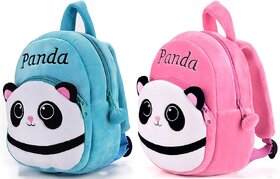 Aurapuro Pink  Blue Panda Bag Combo Fro Kids