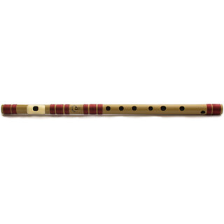 Radhe Flutes PVC Fiber D Natural Bansuri Middle Octave Left Handed