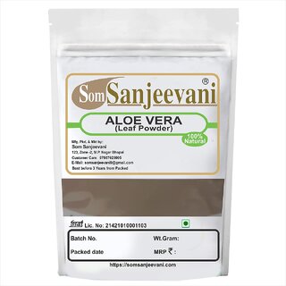                       SomSanjeevani Natural Aloe Vera Leaf Powder For Skin Care Pure 200g Pack Of 2  In Air Tight Zipper Pack                                              