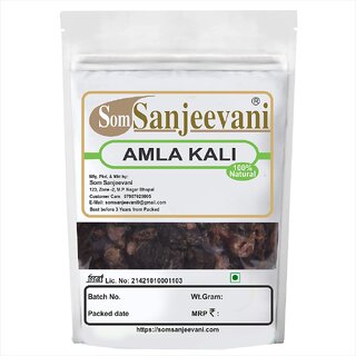                       Som Sanjeevani Natural Forest Sun Dried Amla Seedless - Amla Kali 450g for Healthy Hair   multiple health benefits.                                              