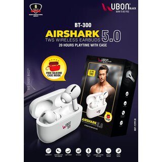 Ubon BT-300 Wireless Bluetooth Headset  With 20 Hours Playtime(free Silicon Case)