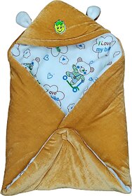 BABY HOODED WRAPPER BLANKET FOR 0-3 MONTHS