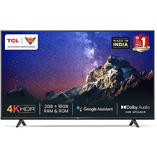 TCL 164 cm (65 inches) 4K Ultra HD Certified Android Smart LED TV 65P615 (Black) (2020 Model)