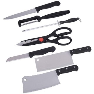                       Style ur Home 8 Piece Stainless Steel Kitchen Knife Set with Knife Scissor                                              