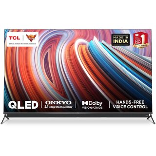 TCL 163.9 cm (65 inches) 4K Ultra HD Certified Android Smart QLED TV 65C815 (Metallic Black) (2020 Model)  With Integra