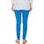 Vami Women's Ultra Soft 4 Way Stretchable Plain Churidar Cotton Leggings - Turquoise