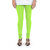 Vami Women's Ultra Soft 4 Way Stretchable Plain Churidar Cotton Leggings - Shocking lime