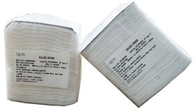 APS 100 Cotton Yarn Gauze Swab Non-Sterile 10 Cm X 10 Cm X 12ply 100 Pcs Gauze Pure White in color