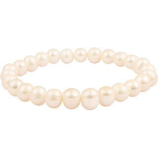                       Pearlz Ocean  White Coloured Freshwater Pearl Bracelet for Girls and Women                                              