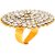 Memoir Brass Goldplated Imitation Diamond Adjustable size Fashion Fingerring Women Jewellery (ORKL0732)