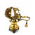 Arihant Craft Peacock Oil Lamp Peacock Diya with Bell Hand Craft Showpiece - 21.5 cm (Brass, Gold)
