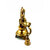 Arihant Craft Peacock Oil Lamp Peacock Diya with Bell Hand Craft Showpiece - 21.5 cm (Brass, Gold)