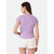 BuyNewTrend Purple Cotton Rib Crop Top For Women