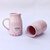 Handcrafted Tea Coffee Milk Flask Can Tall Mugs (Pink,  425ml,) |Milk Mugs| Cappuccino | Espresso | Set of 2